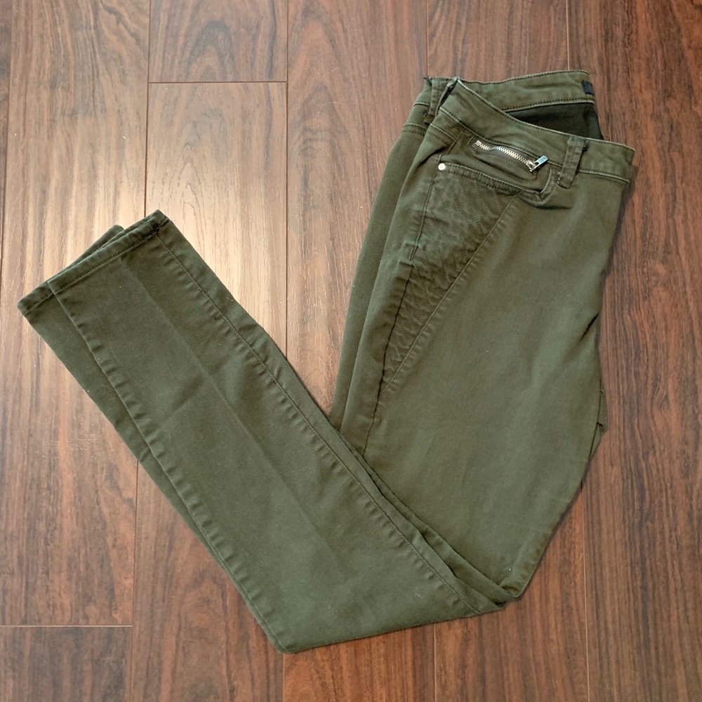 Dex Army Green Skinny Jeans
